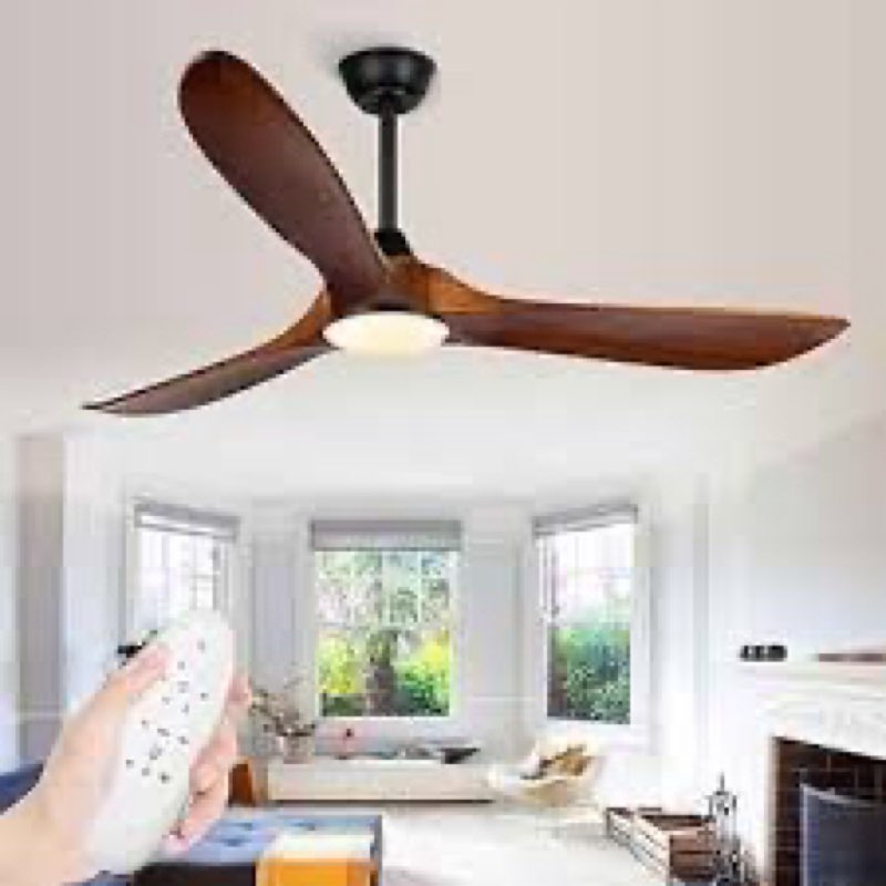 70'' Mekail Ceiling Fan With LED Light similar style black