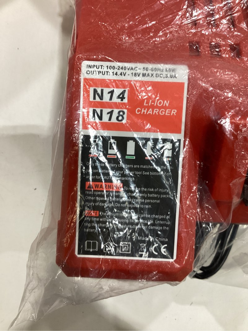 Condition photo showing As Is for Li-ion battery charger