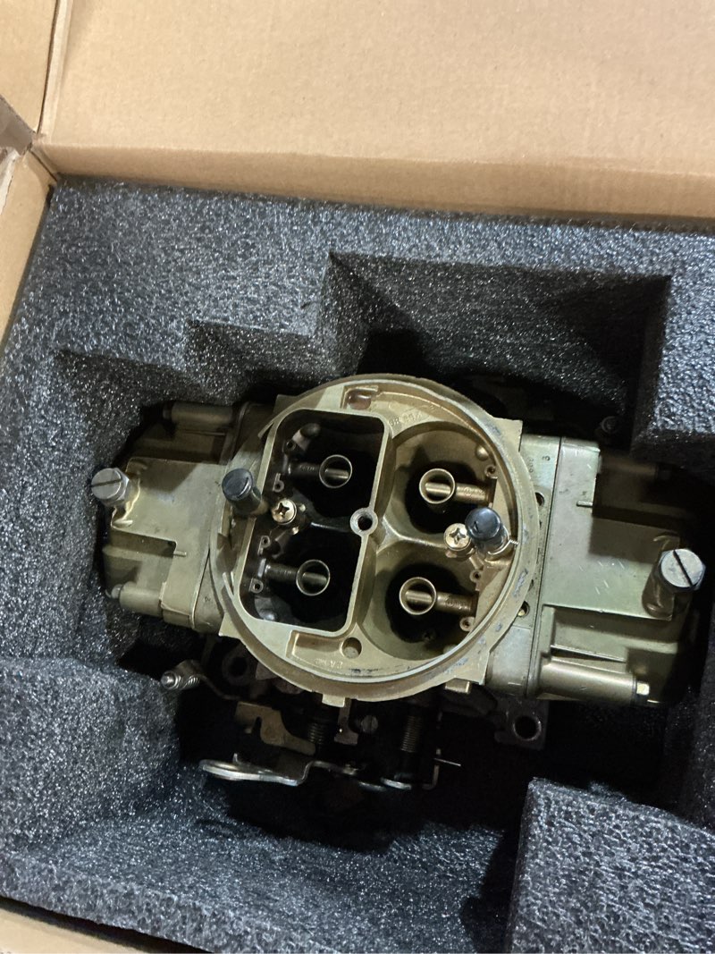 Condition photo showing Good Condition for br-67255 carburetor 4150 model 650 cfm 4 barrel for holley quick fuel brawler double-pumper carburetor mechanical secondary electric choke, square bore flange replace