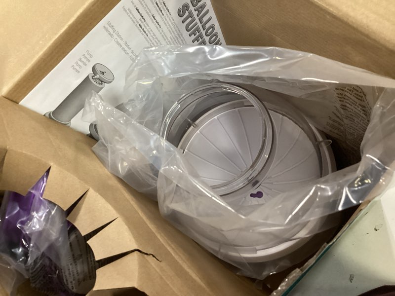 Condition photo showing Good Condition for balloon stuffing machine, expander stuffer extractor for rose bouquet, wedding, christmas, birthday party gift art filling decoration supply (purple)