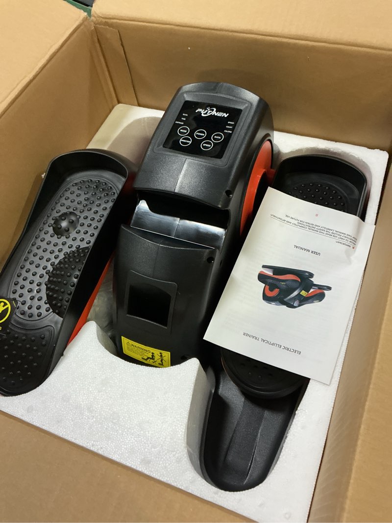 Condition photo showing Good Condition for Under Desk Elliptical Machine, Electric Elliptical Leg Exerciser for Seniors with 12 Adjustable, Portable Quiet Elliptical Exercise Machine, Seated Pedal Exerciser with Remote Control