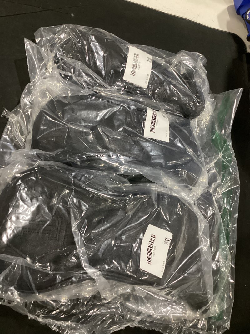 Condition photo showing Good Condition for golf club head covers for woods and drivers, premium golf headcovers set fit most clubs simple striped 1pc or 3pcs, customizable all black | 3pcs