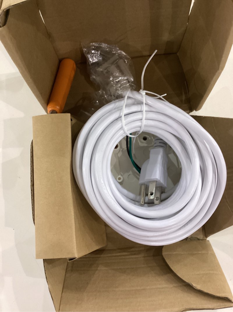 25ft Power Cable and Plug-in Mount for Floodlight Cams Compatible with Floodlight Cam Wired Pro/Plus