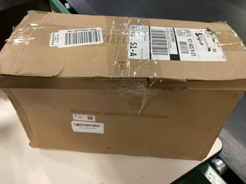 Condition photo showing New/Like New for saiyin bluetooth bookshelf speakers, 40w x 2 powered tv speakers with 4 inch woofer, turntable speakers with optical/aux input/subwoofer line out for pc and tvs