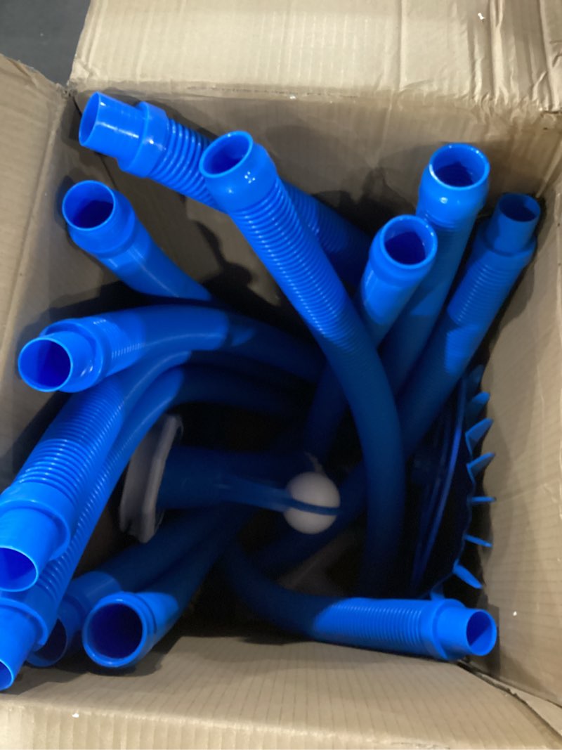 Condition photo showing As Is for vevor suction pool cleaner, automatic pool vacuum cleaner, suction side automatic pool cleaner, suction vacuum pool sweeper with 12 hoses, for in-ground pool and above-ground pool up to 20 x 35 ft