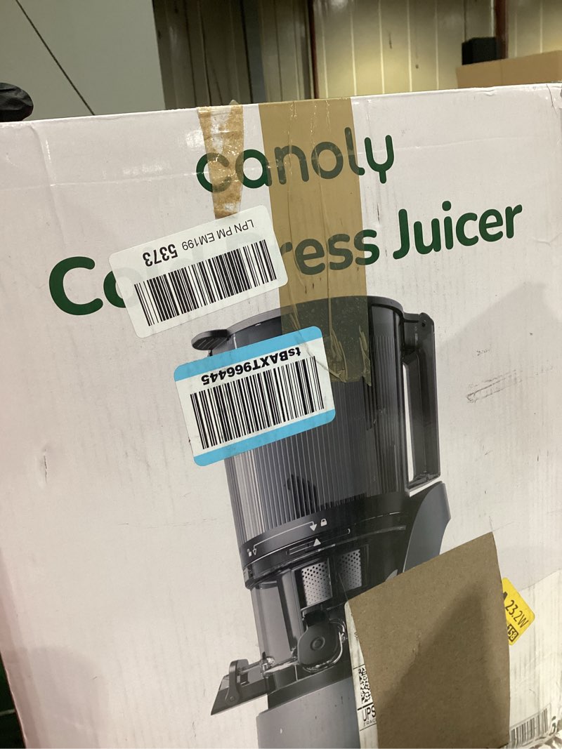 Condition photo showing Good Condition for Canoly C16 Cold Press Juicer, 6" Extra Wide Feed Chute, 3-IN-1 Strainers (Juice & Sorbet & Nut Milk), Powerful AC Brushless Motor, Self Precut System, Juicer Machines with BPA-Free (Space Gray)