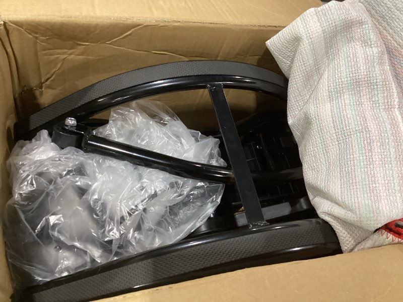 Condition photo showing New/Like New for **damaged **rock stepper with resistance bands - ultra-quiet hydraulic lateral stepper, fully assembled side to side step rocker for home office, 250lbs capacity black
