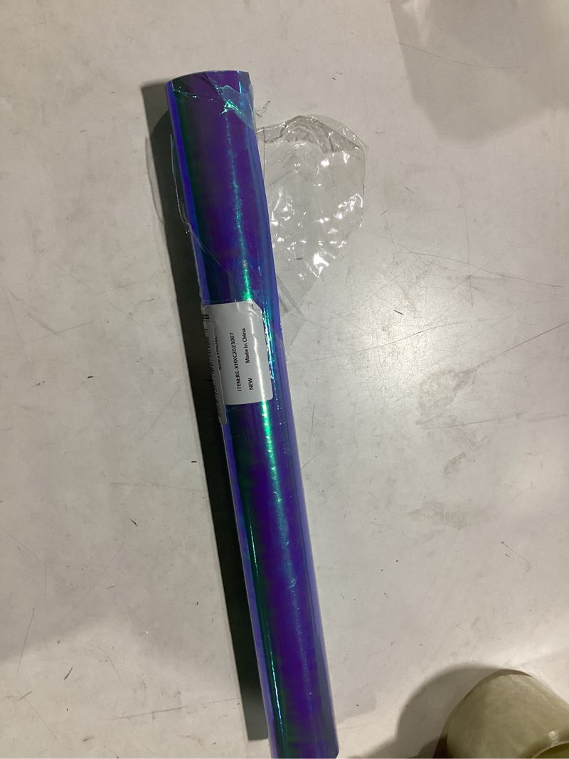 Condition photo showing New/Like New for Retrify Blue Snowflake Wrapping Paper, 17 Inches x 32.8 Feet Colorful Holographic Iridescent Christmas Wrapping Paper Roll for Winter Baby Shower Holiday Celebration Blue Snowflake 1 Count (Pack of 1)