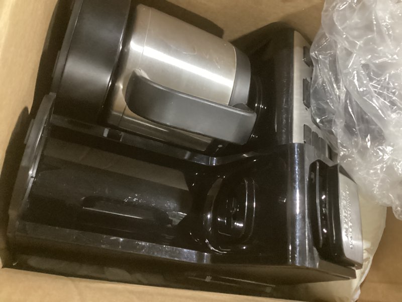 Condition photo showing As Is for hamilton beach flexbrew trio 2-way coffee maker, compatible with k-cup pods or grounds, combo, single serve & full 12c thermal pot, black and stainless – fast brewing 12 cups