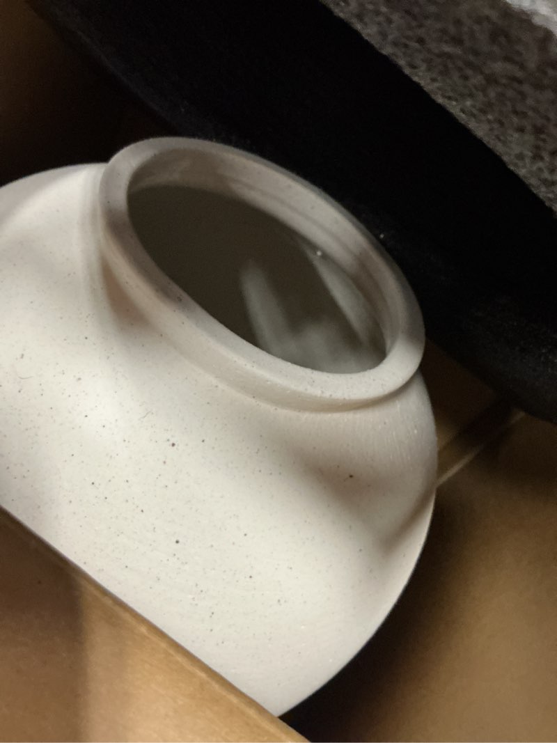 Condition photo showing New/Like New for white ceramic vase - large 12.5 inch round floor vase for centerpieces, farmhouse rustic minimalist home decor (sandstone white) sandstone white 12.5 inch