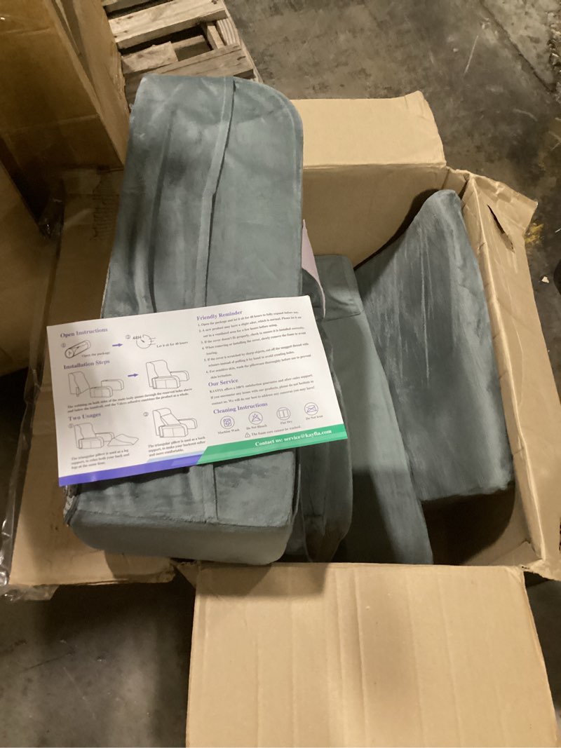 Condition photo showing Good Condition for reading pillow for adults, back pillow for bed sitting up, backrest pillow for sitting in bed, detachable arms with built-in cup & phone caddy (gray) gray