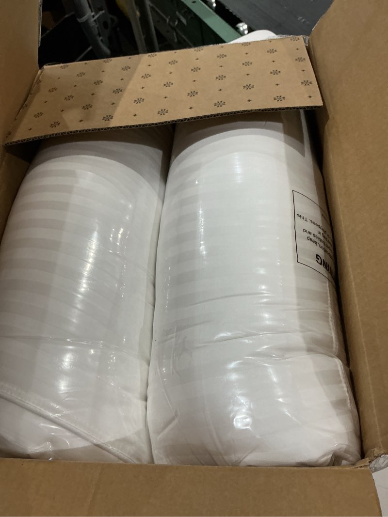 Condition photo showing Good Condition for beckham hotel collection bed pillows standard/queen size set of 2 - original soft down alternative pillow for sleeping - soft support for back, stomach or side sleepers queen / standard white