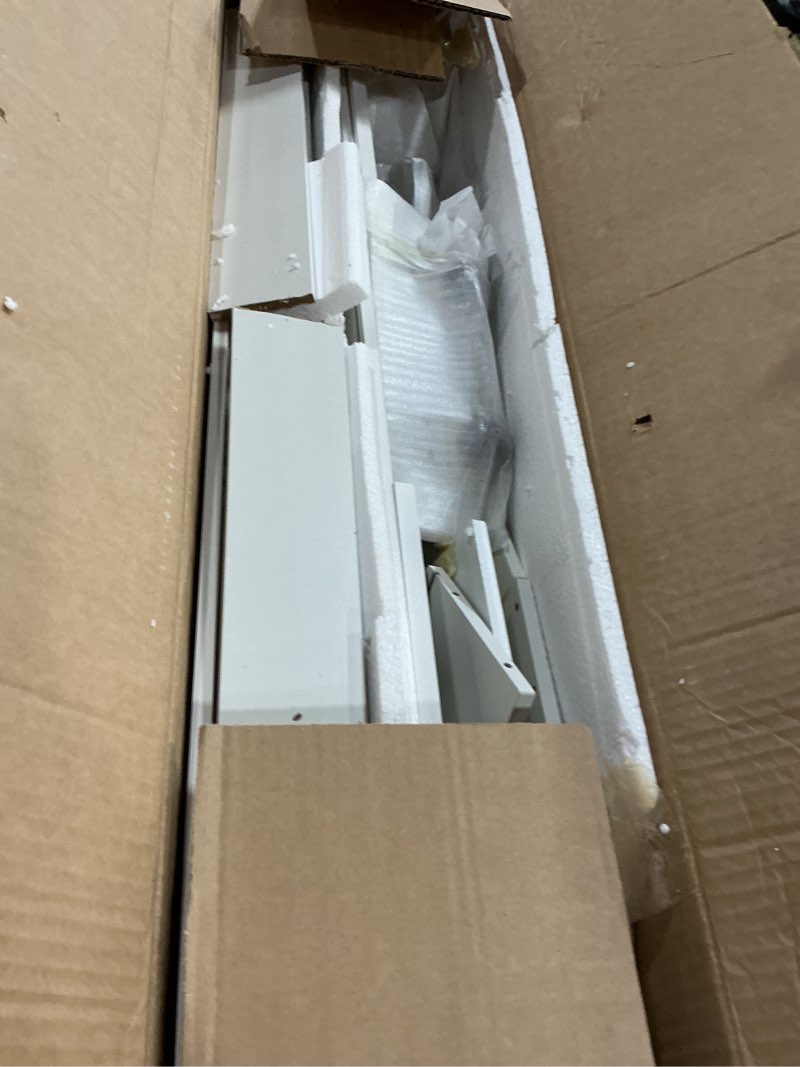 Condition photo showing As Is for Wooden Play Kitchen for Toddlers and Kids with Lights & Sounds, Large Interactive Pretend Play Set with Ice Maker, Stove, Sink, Oven, 12 Accessories - Ages 3-8