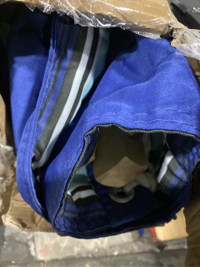 Condition photo showing As Is for sunnydaze 2-person quilted polyester spreader bar hammock  450 lb - catalina beach