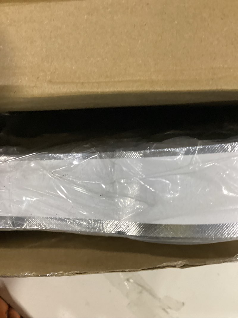 Condition photo showing Good Condition for threehoney 2 pcs 48 x 110 inches black temporary blinds cordless no drill cut to size non-woven fabric adhesive privacy blind for french door sliding door window light filtering pleated shade 48 x 110 inches black 2