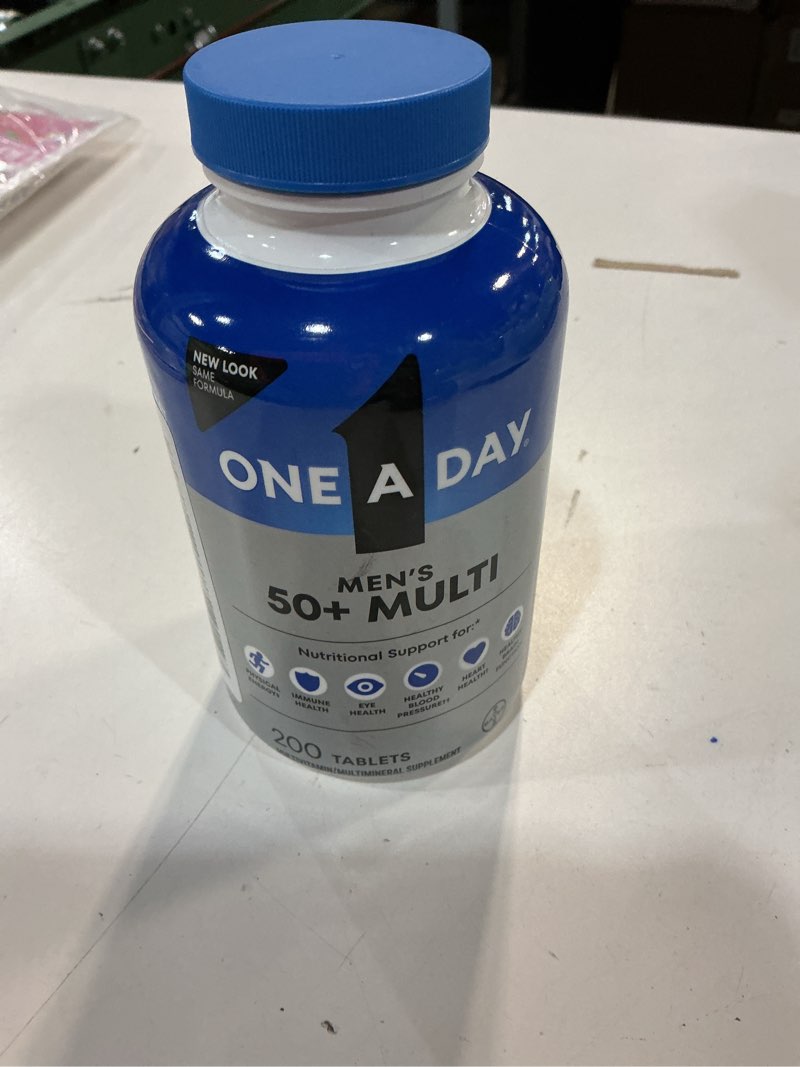 Condition photo showing Good Condition for (Exp 2027/02) One A Day Men’s 50+ Healthy Advantage Multivitamin, Multivitamin for Men with Vitamins A, C, E, B6, B12, Calcium and Vitamin D, Tablet, 200 Count (Pack of 1)