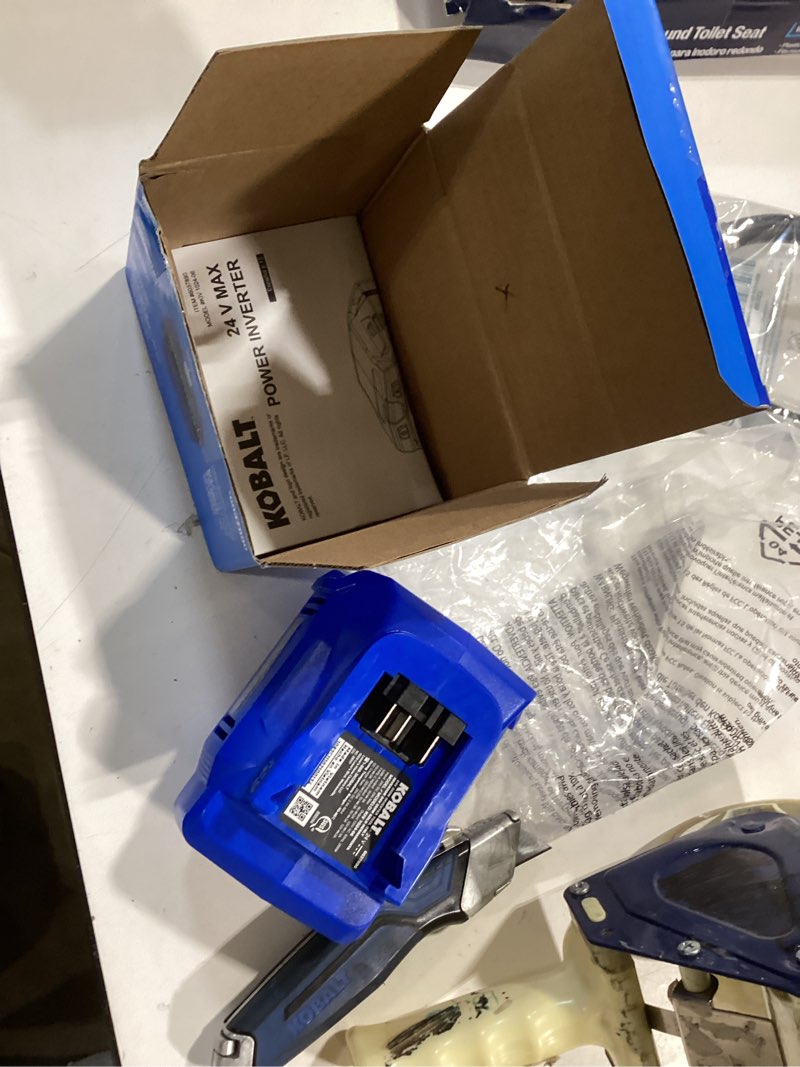 Condition photo showing As Is for kobalt 24-volt, 200-watts portable power station (battery not included)
