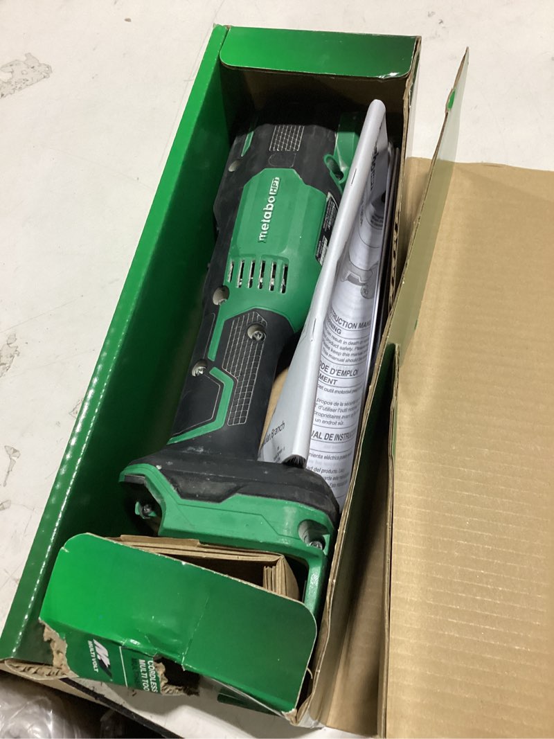Condition photo showing As Is for metabo hpt multivolt 18-volt cordless brushless variable 2-piece oscillating multi-tool kit (included charger not included)