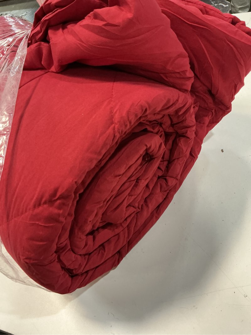 Condition photo showing As Is for CozyLux King Size Comforter Set Dark Red - 7 Pieces Bed in a Bag King, Luxury Soft Bed Set for All Seasons, Bedding Set with Down Alternative Comforter, Sheets, Pillowcases & Shams Dark Red King