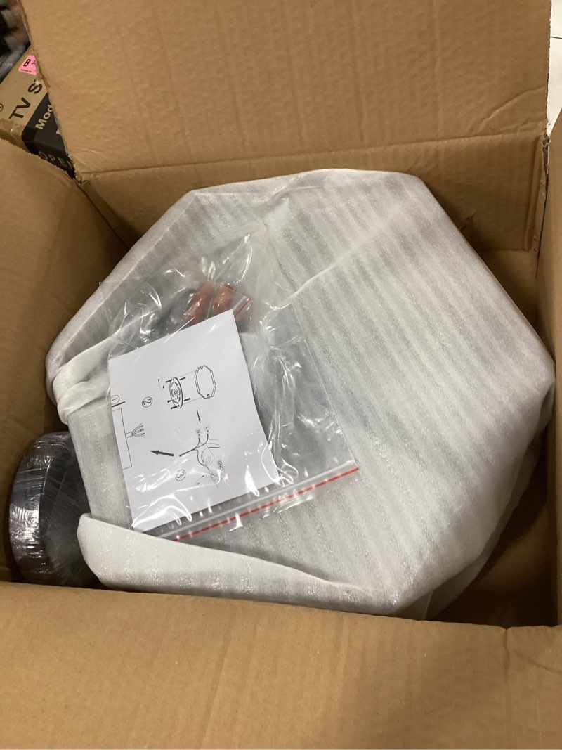 Condition photo showing New/Like New for Semi Flush Mount Ceiling Light Fixture, Modern Farmhouse 3-Light Black Ceiling Light, Industrial Close to Ceiling Light with Metal Hexagon Cage Ceiling Lamp for Kitchen, Hallway, Bathroom Black-3-Light 3-Light