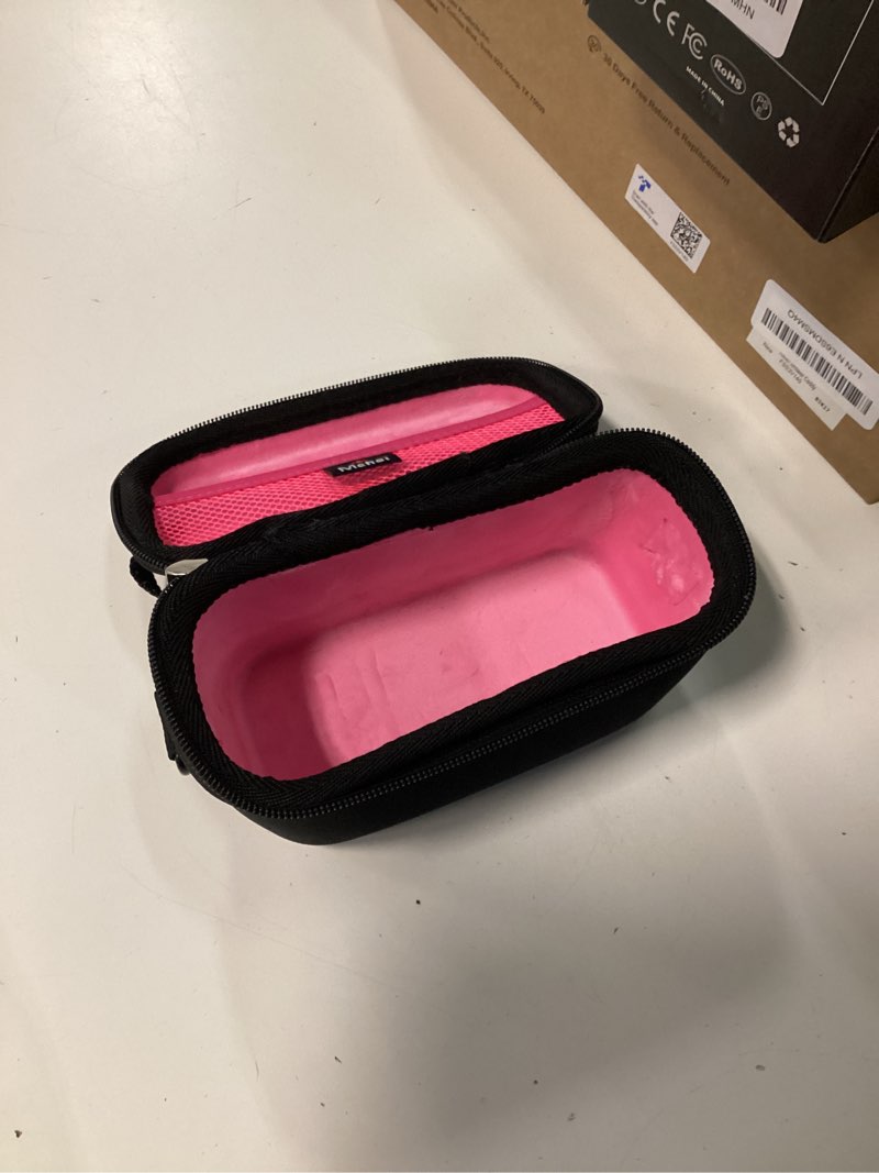 Condition photo showing As Is for mchoi hard eva travel case for sony alpha a6000/a6400/a6600/a6100/a5100 mirrorless digital camera (black and pink)