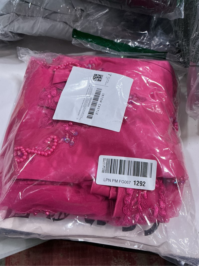 Condition photo showing New/Like New for Junior Homecoming Dresses for Teen Girls: Flower Girls Sleeveless Floral Lace Tulle Princess Puffy T