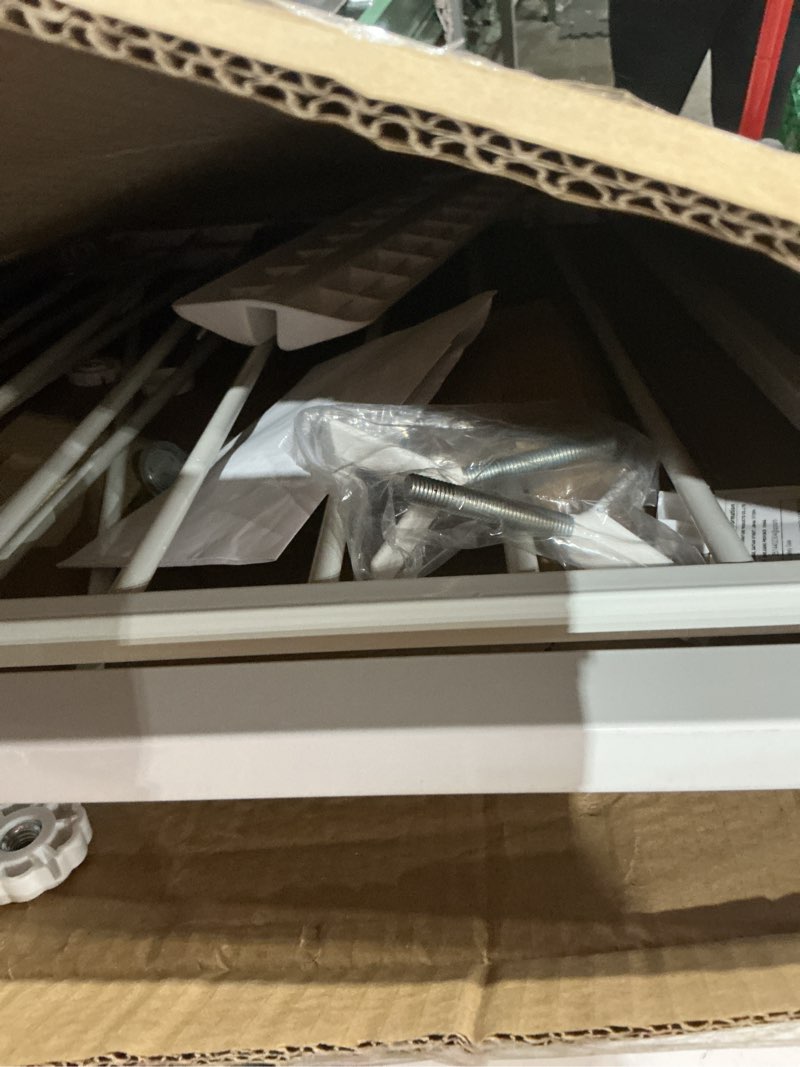 Condition photo showing As Is for (used)29-43\" baby gate for stairs, 30\" tall stair gate indoor, baby gates pressure mounted with auto-close/hold-open and anti-trip pedal, safety dog gate for stairs doorways, white white 29-43\"*30\"h