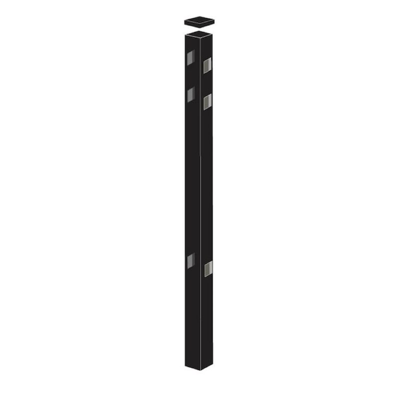 Freedom New Haven 5-ft H x 2-in W Black fence post