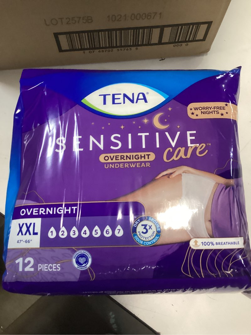 Condition photo showing New/Like New for TENA Sensitive Care Incontinence Underwear for Women - Overnight Absorbency - XXL - 12ct