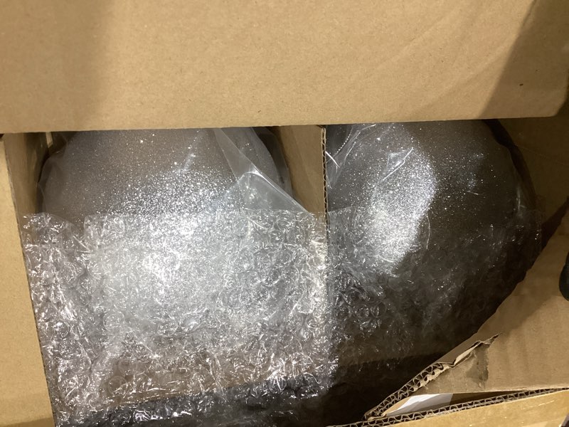 Condition photo showing New/Like New for Poen 12 Pcs 6 Inch Large Christmas Ball Ornaments Glitter Extra Large Christmas Ornaments Giant Xmas Balls Tree Decorations with Hanging Loop for Xmas Holiday Party Decor (silver) silver12