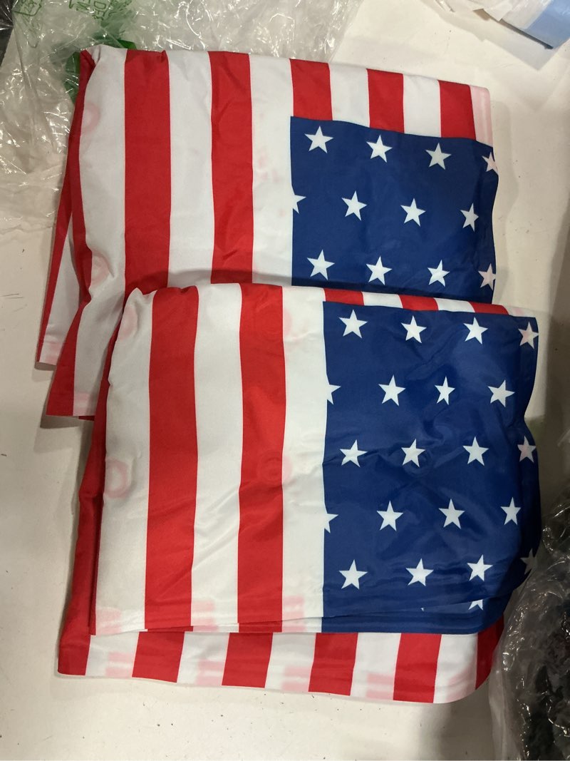 Condition photo showing As Is for reallnaive 2 pcs 4th of july reusable freezable ice mat for buffet independence day table chilled serving tray 250th anniversary party 19.69 x 15.75 inches charcuterie cooler cooling trays for food 19.69 x 15.75 inches independence day red white and blue