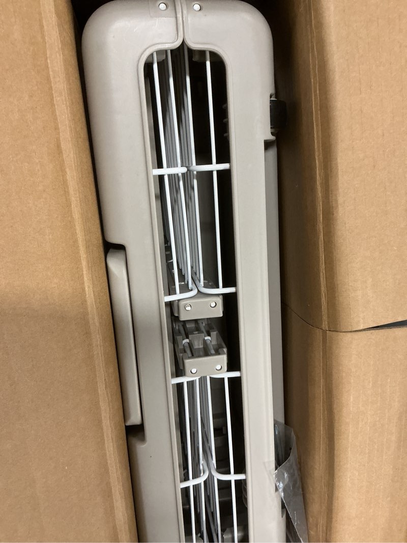 Condition photo showing As Is for Foldable Dog Crate for Medium Dogs - 28" L Collapsible Dog Kennel No Tools Required with 4 Sides Steel Cage for Dogs Indoor, Portable Carrier with 2 Smooth Wheels for Travel 28.66 x 19.17 x 22.17 in Beige