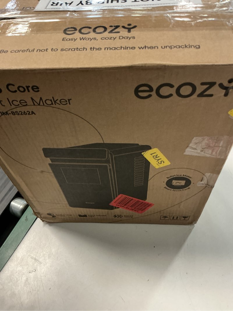 Condition photo showing New/Like New for ecozy ice makers countertop, ultra slim design with full-color panel, internal lights, 26 lbs/24h, timer ice making, two ice sizes, portable self-cleaning ice machine for home/kitchen/rv