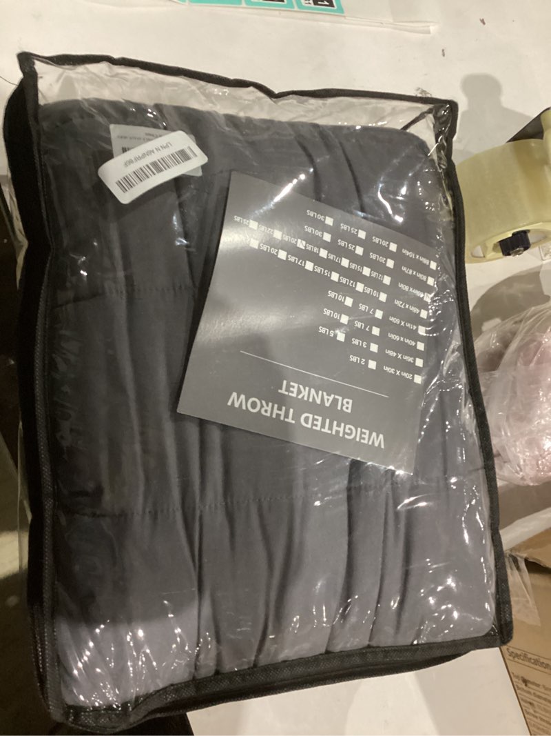 Condition photo showing New/Like New for yescool weighted blanket for adults (20 lbs, 60” x 80”, grey) cooling heavy blanket for sleeping perfect for 190-210 lbs, queen size breathable blanket with premium glass bead, machine washable grey 60x80-20 lbs