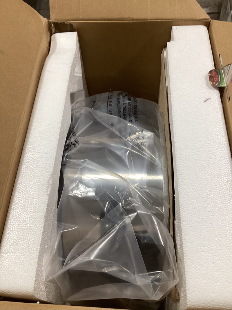 Condition photo showing New/Like New for Chefman 6 Quart Slow Cooker with Locking Lid, Ceramic Crock with Portable Cook and Carry Travel Latching Lock, Large Easy Clean Dishwasher Safe Pot Insert, Manual 3 Heat Settings, Stainless Steel 6 Quarts