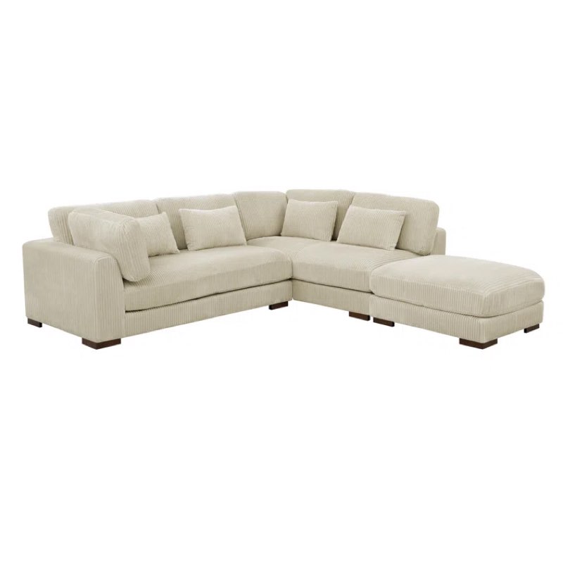 Beeston 3 - Piece Corduroy Sectional (Incomplete)