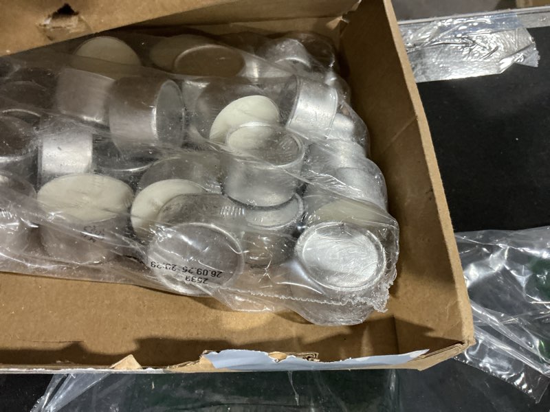 Condition photo showing Good Condition for Stonebriar Bulk 50 Pack Unscented Smokeless Long Tea Light Candles with 8 Hour Extended Burn Time, White, 50 Count