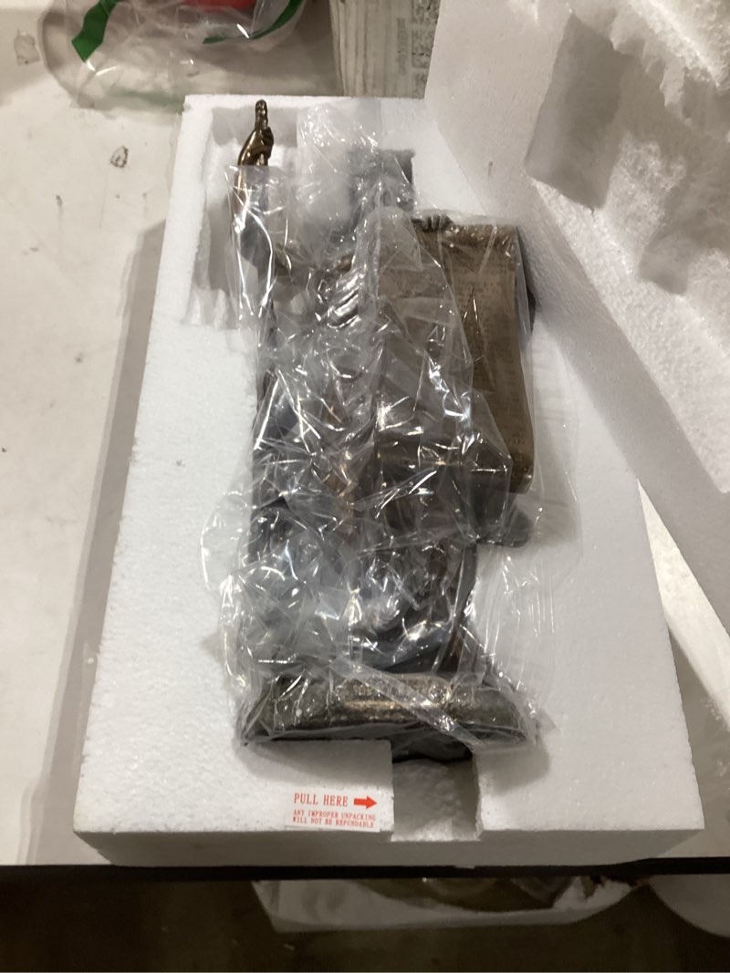 Condition photo showing New/Like New for religious gifts ancient greek figure hippocrates of cos with hippocratic oath cold cast bronze statue white
