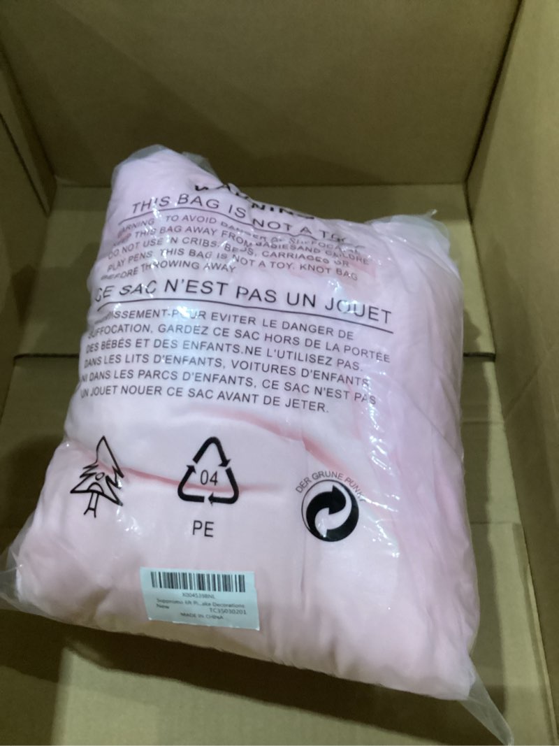 Condition photo showing Good Condition for 6ft Pink Tulle Tablecloth for Rectangle Tables 6 Foot Pink Table Cloth Rectangle Wrinkle Free Stretch Table Cover with Tutu Skirt for Baby Shower Girls Birthday Party Banquet Buffet Desk Skirt Pink 72" x 30" (6FT - 1 Pack)