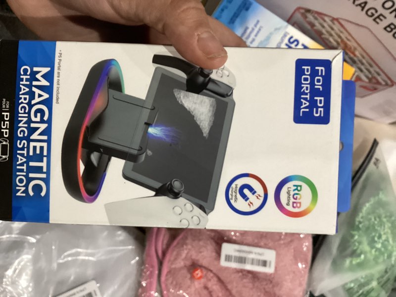 Condition photo showing New/Like New for FASTSNAIL Charging Stand for PS Portal Compatible with Hard/Soft Cover, RGB Charge Station for TPU/EVA/Silicone Protective Case When Charging, Charge Holder for PlayStation 5 Portal (Black)