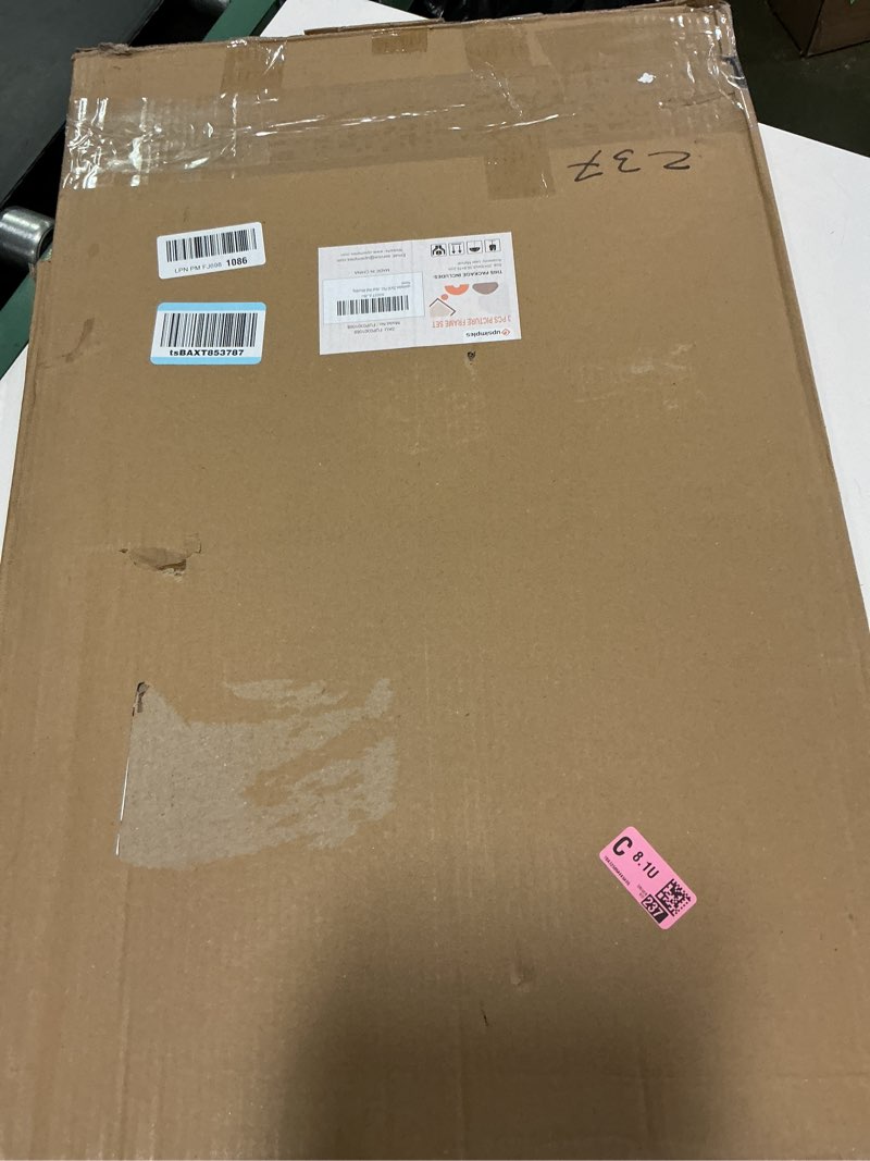 Condition photo showing New/Like New for upsimples 20x30 Picture Frame Black 3 Pack, Scratch-Proof Poster Frames 20 x 30 for Photo Gallery - Slide-In Strips, Horizontal or Vertical Wall Mounting Black 20x30