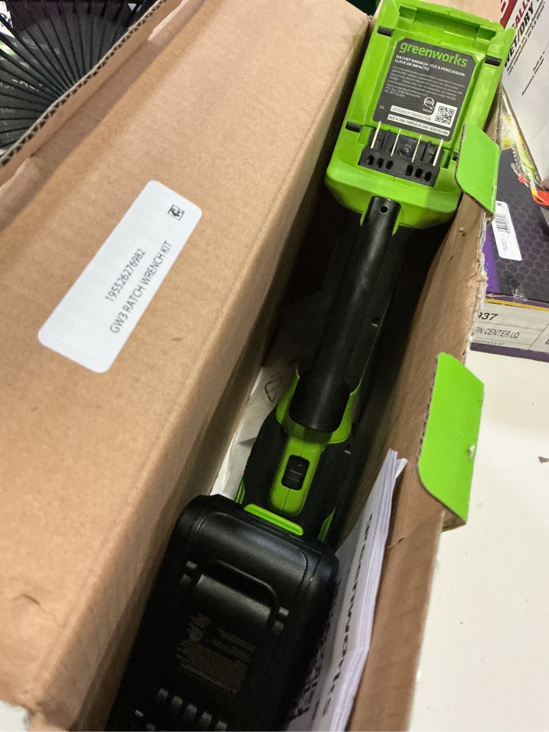 Condition photo showing Good Condition for greenworks24v 60 ft-lb 3/8  ratchet wrench  with 2.0 ah battery rw380a1