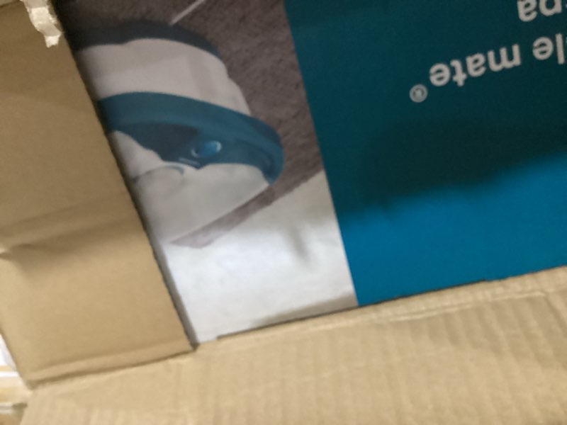 Condition photo showing As Is for homedics bubble mate foot spa, toe touch controlled foot bath with invigorating bubbles and splash proof, raised massage nodes and removable pumice stone