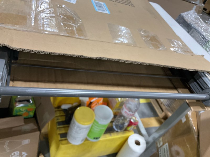 Condition photo showing Good Condition for Bigzzia Clothes Drying Rack Foldable, 2-Level Large Laundry Drying Rack Collapsible, Stainless Steel Drying Rack Clothing for Indoor Outdoor, Easy to Fold, 33 Drying Rails, 142cm, Gray