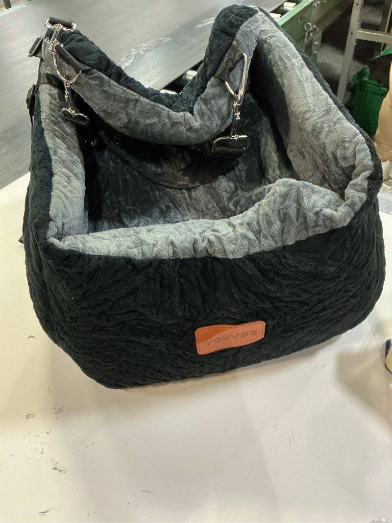 Condition photo showing Good Condition for Youvee Dog Booster Car Seat,Interior Height 6 Inches Elevated Pet Car Seat for Small Dog up to 30 lbs,Dog Booster for car Front/Back Seat,Comfortable,Storage Pocket(View ?-Black Outside Grey Inside)