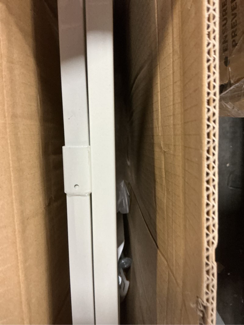 Condition photo showing As Is for extra wide baby gate 57.5-62.2 pressure mounted,child dog pet safety gates with walk through door for doorways stairs no drilling in door,white 57.5-62.2inch