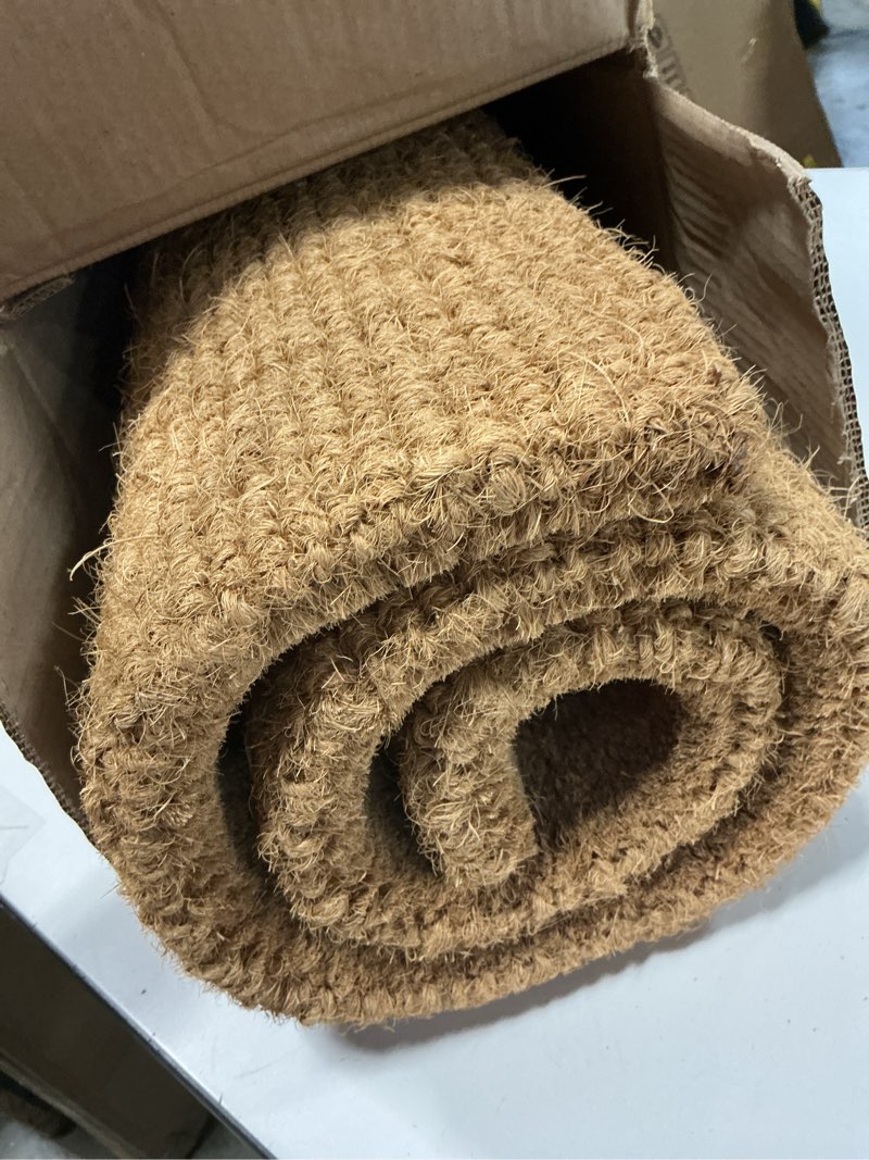 Condition photo showing Good Condition for Kempf Natural Coco Coir Door Mat, 30” x 48” x 1” - Thick, Woven Back, Heavy Duty Durable, for Entryway Front Door Patio Porch, Indoor Outdoor, Blank Welcome Floor Mat 30-Inch by 48-Inch