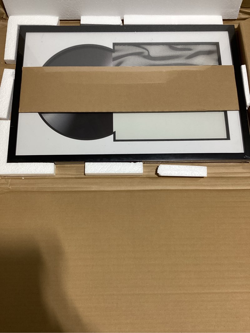 Condition photo showing New/Like New for MCS Double Matte Record Album Frame, 16.5x25 Record Frame, Black Frame for LP Vinyl Record & Jacket Display with Black Matting (1-Pack) Black with Black Matting 16.5x25 1-Pack