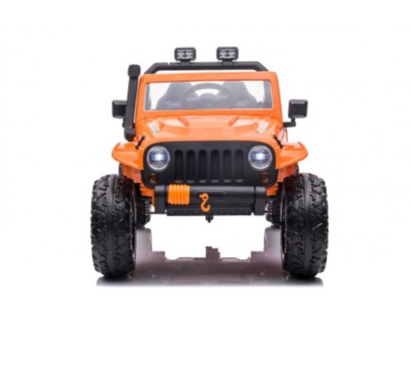Sophia & William Kids Electric Ride on Truck, 24V Ride on Car w/Parent Remote Control, 2-Seater Power Wheels Outdoor Toy, 3 Speeds, LED Lights & Bluetooth, Gift for Kids Ages 3+ color orange 