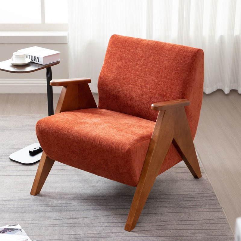 kyajah 27.5'' wide armchair with solid wood legs